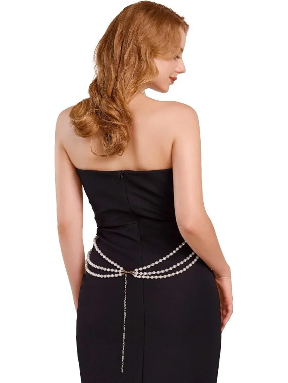 Faux Pearl Body Chain for Women 6mm Beads 1920s Gatsby